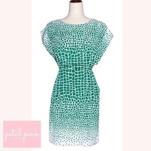 Eliza J Green and White Patterned Dress